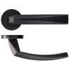 Zoo Hardware Hydra lever on round rose - Powder Coat Black