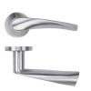 Zoo Hardware Twist Lever on Round Rose 52mm x 8mm Push-on Rose - BS EN 1906 Grade 3 - Grade 201 - Satin Stainless