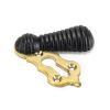 Ebony & Polished Brass Beehive Escutcheon