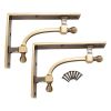 Beehive Small Shelf Bracket Aged Brass (Sold in Pairs)