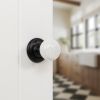 Old English Skipton Door Knob Pack (Latch Set - 3" HD Latch, 4" Fire Rated Hinges x3) - Matt Black