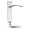 Zoo Hardware Toledo Lever on latch backplate - Satin Chrome