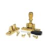 Polished Brass Mushroom Brighton Fastener - Narrow (Square)