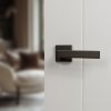 Forme Asti Lever Door Handle on Minimal Square Rose - Urban Dark Bronze (Pair)