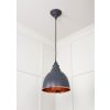 Smooth Copper Brindley Pendant in Slate