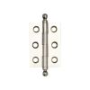 Hoxton Brass Finial Hinges 50x35mm Polished Nickel - By Frelan Hardware - HOX800PN