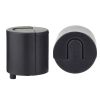 Zoo Hardware Door Stop Floor Mounted - Large Round - 40mm dia - Black