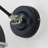 Smooth Nickel Brindley Wall Light in Elan Black