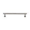 Heritage Brass Cabinet Pull Partial Knurled Design with 16mm Rose 160mm CTC Polished Nickel finish