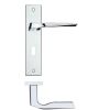 Zoo Hardware Lyra lever on lock backplate - Polished Chrome