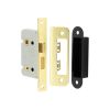 Jedo Kontrax Bathroom locks with Square Forend & Radiused Strike Plate 65mm Electro Brassed - By Frelan Hardware - JL450EB