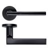 Zoo Hardware Varese Lever on Round Rose - Black