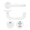 Zoo Hardware 19mm Lift to Lock Tubular Return to Door Lever set -Push On Rose - Grade 304 - White
