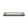 Heritage Brass Cabinet Pull Metro Design with Plate 96mm CTC Matt Bronze/Satin Nickel Finish