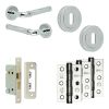 Complete Midtown Door Handle Pack - Sashlock - Polished Chrome - 65mm / 3-inch Hinges - JE-G7B8-PC