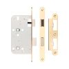 Jedo 78mm Din Bathroom Locks 60mm Backset Radiused Satin Brass - By Frelan Hardware - JL-DB60RSB