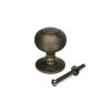 Burnished Brass Beehive Centre Door Knob