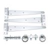 14" 350mm Twist Ring Gate Ironmongery Kit Zinc