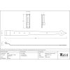 Black 35" Hook & Band Hinge - Cranked (pair)