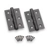 CE7 Mild Steel BB Butt Hinge - Matt Black