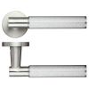 Zoo Hardware Athena Lever on Round Rose - Stainless Steel