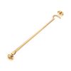 Silent Cabin Hook 12" - 300mm Polished Brass