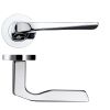 Zoo Hardware Lyra lever on round rose - Polished Chrome