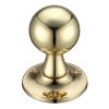 Zoo Hardware Ball Mortice Knob Furniture 60mm Rose dia. - Polished Brass