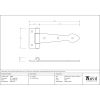 Black Textured 6" Cast T Hinge (pair)
