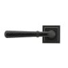 Matt Black Hammered Newbury Lever on Rose Set (Square)