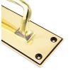 Aged Brass 425mm Art Deco Pull Handle on Backplate
