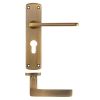 Zoo Hardware Leon lever on euro backplate - Antique Brass