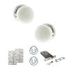 Old English Skipton Door Knob Pack (Lock Set - Horizontal Sashlock, 4" Slim Knuckle Hinges x2) - Polished Chrome