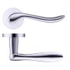 Zoo Hardware Lincoln lever on round rose - Polished Chrome