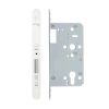Zoo Hardware Din Euro Deadlock- Backset 60mm - 2 Pc Forend - Radius - PCW - Single Throw - White