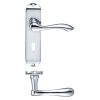 Zoo Hardware Project Arundel lever on lock backplate - 175mm x 42mm - Polished Chrome