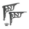 Edwardian Scroll Shelf Bracket Black (Sold in Pairs)