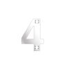Zoo Hardware Numerals - 50mm - Stainless Steel