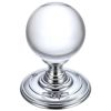 Zoo Hardware Glass Ball Mortice Knob - 55mm - Polished Chrome