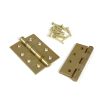 Satin Brass 4" Ball Bearing Butt Hinge (Pair) ss