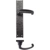 Zoo Hardware Traditional Lever on Latch Long Backplate - 10" - Black