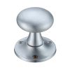 Zoo Hardware Mushroom Mortice Knob Furniture 60mm Rose dia. - Satin Chrome