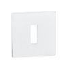 Tupai Rapido 5S Line Key Escutcheons on 5mm Slimline Square Rose - White (Pair)