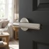 Complete Bari Door Handle Pack - Internal Doors - Satin Nickel - 76mm / 3-inch Hinges - JE-D3B-SN