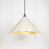 Hammered Brass Hockley Pendant in Teasel