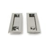 Polished Marine SS (316) 175mm Art Deco Rectangular Pull - Privacy Set