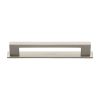Heritage Brass Cabinet Pull Metro Design with Plate 160mm CTC Satin Nickel Finish