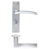 Zoo Hardware Amalfi lever on bathroom backplate - Satin Chrome