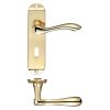 Zoo Hardware Arundel Lever Lock (57mm c/c) Furniture - Short Plate 175 x 42mm - Brass