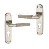 Connaught Knurled Lever on Backplate Euro Satin Nickel